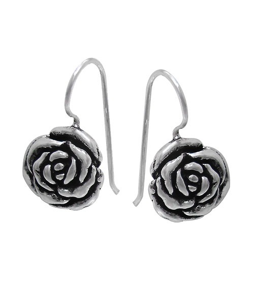 Flower Dangle Earrings, Sterling Silver - Noyes Jewellers